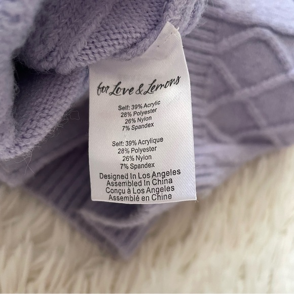 For Love and Lemons lilac Sutton cardigan - Picture 4 of 9